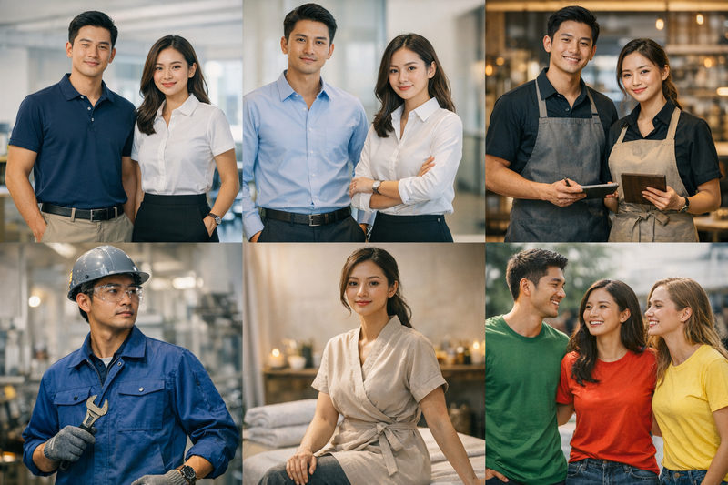 PTGROW nhận thiết kế & may những loại đồng phục nào? (theo ngành và theo hạng mục)